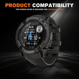 NECARSIN 6 Packs Compatible for Garmin Instinct 2 Screen Protector,Advanced Soft TPU (Non-tempered Glass) High Definition Scratch Resistance without Bubbles