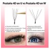 Pestañas Postizas Itntfn 4d Forma U Naturales Y Voluminosas