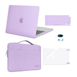 MOSISO Compatible with MacBook Pro 14 inch Case 2025 2024 2023 2022 2021 M5 M4 M3 M2 M1 A3434 A3112 A3185 A3401 A2918 A2992 A2779 A2442, Case&Bag&Keyboard Skin&Webcam Cover&ScreenFilm, Light Purple