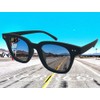 [SPEED ADDICT] POLARIZED WELLINGTON RUBBER FRAME SUNGLASS（偏光ウェリントンラバーフレームサングラス） 艶消しBLACK × LIGHT