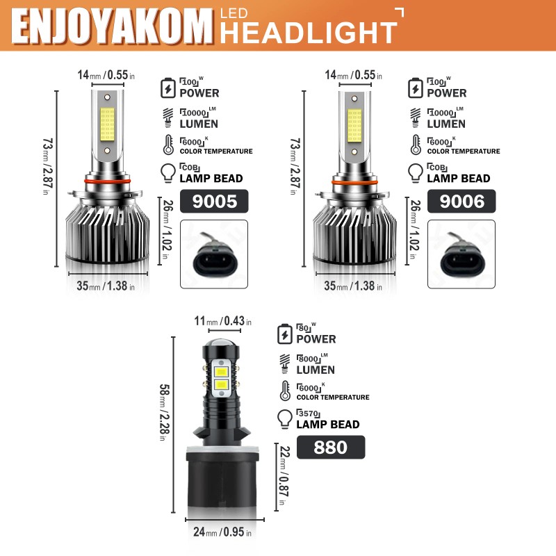 ENJOYAKOM For Chevy Silverado 1500 1999-2002 LED Headlights & Fog