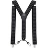 DonDon Men's Braces Wide 3.5 cm with 4 Braces Clips