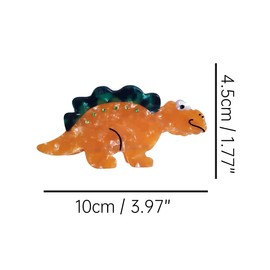 Orange Dinosaur Hair Clip,Acetate Hair Claw,Small Hair Clips for Women,S2