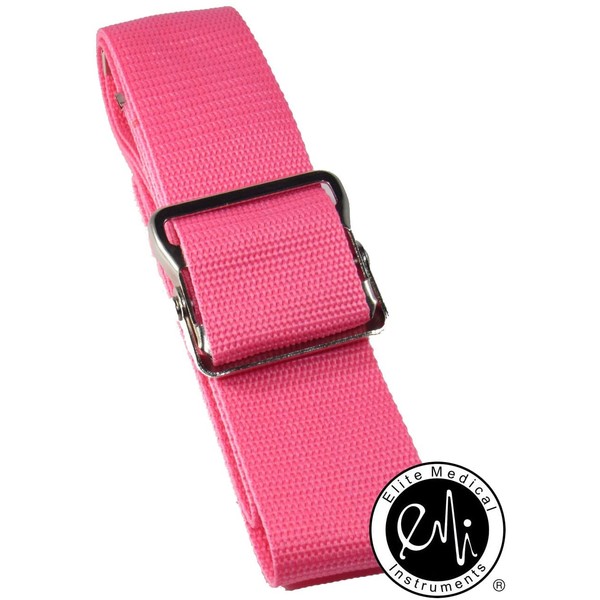 EMI 60" Polyester Gait Transfer Belt Pink - Select Buckle Type (Pink Metal Buckle)