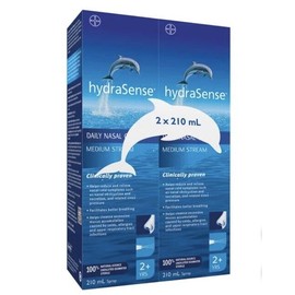 Bayer, Inc. 2 X 210ML hydraSense Medium Stream Nasal Spray Daily Nasal Care 100% Natural