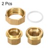 sourcing map Brass Pipe Union Connector Coupling 1/2PT Fitting with