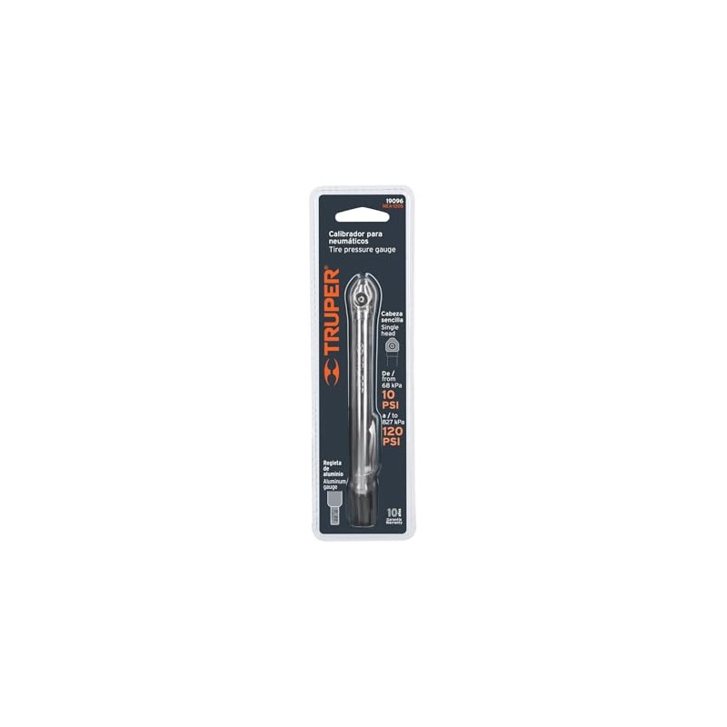 Truper MEA-120S, Calibrador de presión, cabeza sencilla, 13 cm