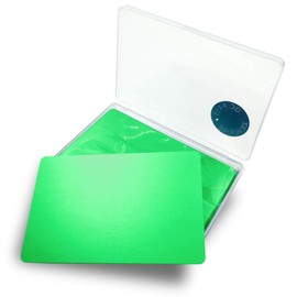 ebamaz Metal Business Cards Anodized Aluminum Plate Plaque DIY Gift Lable Tag 86X54X0.8mm (Green, 10PCS, Blank)