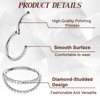 SGQTZDZQ 2PCS Titanium Nose Ring, Septum Ring Diamond Setting Process,