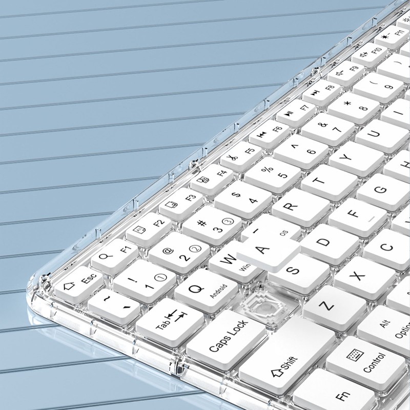 Wireless Bluetooth Keyboard Multifunctional Acrylic Keyboard for Windows for Android