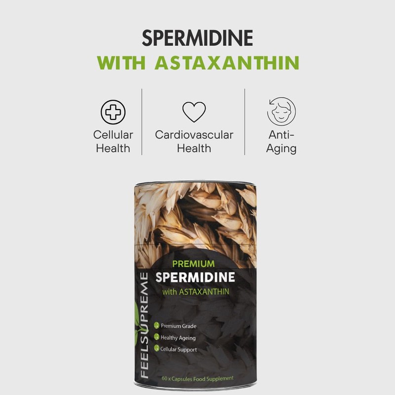 Feel Supreme - Spermidine with Astaxanthin Supplements - Anti Ageing,