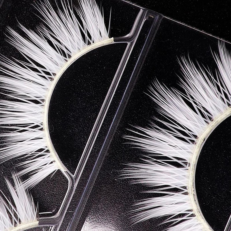 White False Eyelashes, Eye Lashes, Cosplay Makeup False Eyelashes Masquerade