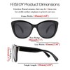 FEISEDY Polarized Vintage Sunglasses American Womens Square Jackie O Cat
