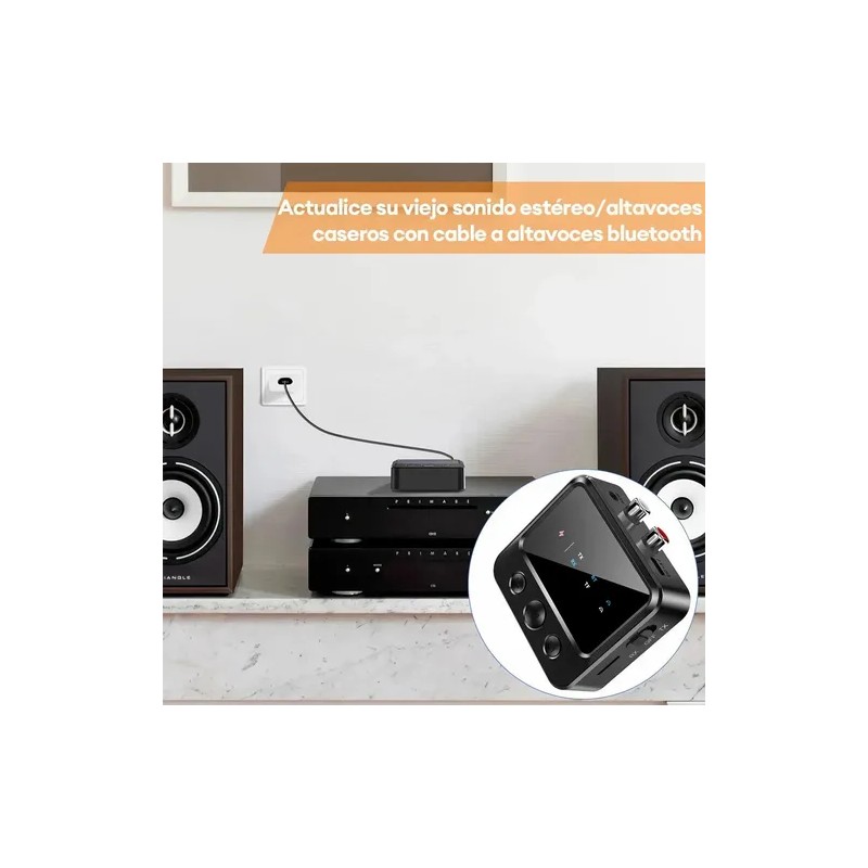 Bluetooth 5.3 Transmisor Receptor Audio Stereo Adaptador,admite Salida De Audio