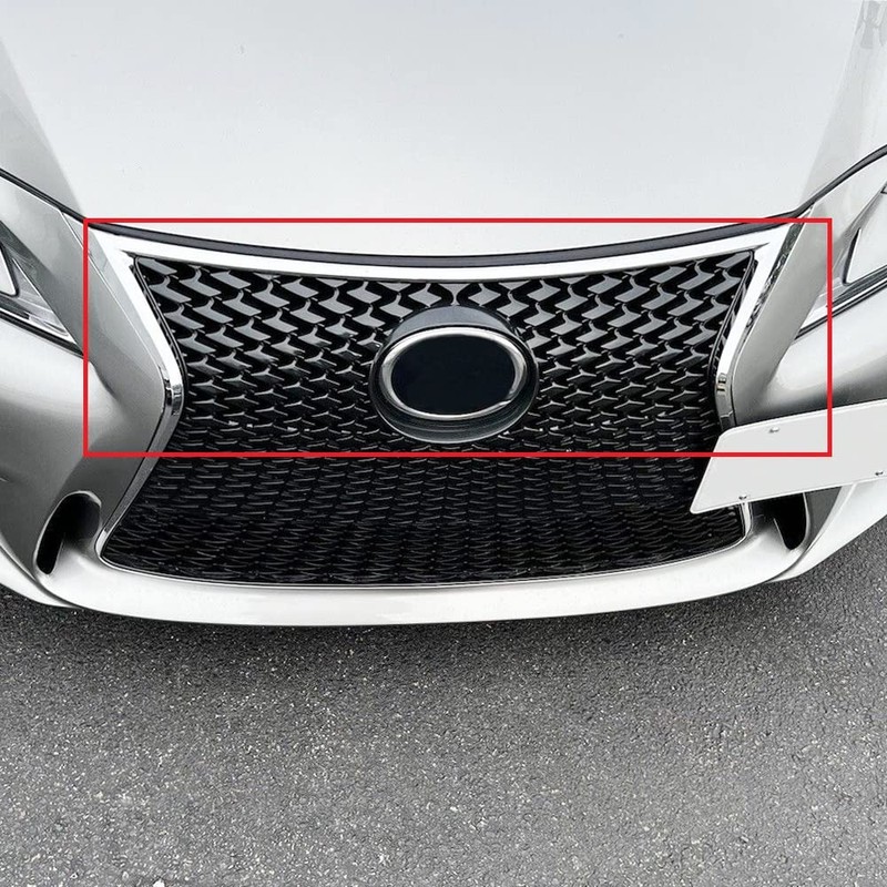 ECOTRIC Front Upper Bumper Grille Grill Compatible with 2014-2016 Lexus