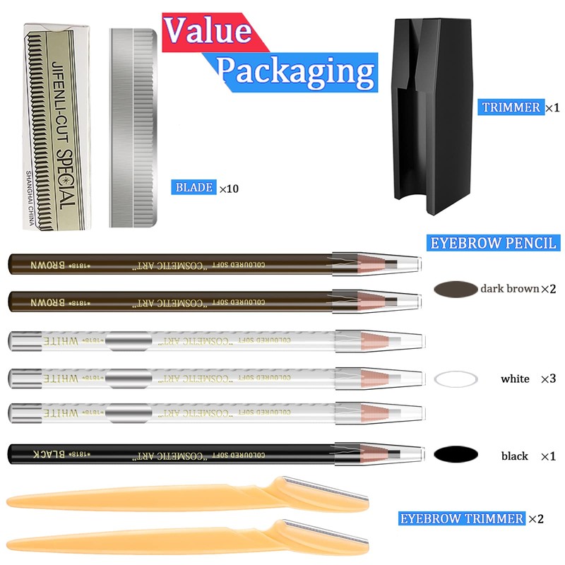 Waterproof Eyebrow Pencils Eyebrow Pencil Set for Marking, Filling and
