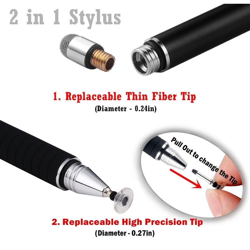 MEKO(2 Pcs)[2 in 1 Precision Series] Disc Stylus/Styli for All