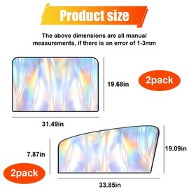 DUSCOKE 4PCS Car Side Window Sun Shade, UV Protection Car Windshield Window Cover, Magnetic Auto Front & Rear Seat Privacy Curtain for Baby, Universal Camping Accessories for Block Sunlight (4PCS)