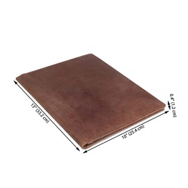 Succor Genuine Leather Business Portfolio Organizer-Professional Padfolio-Leather Binder-Document Holder-Resume Folder-A4 PAD Folio for Men and Women-13”x10”-Hunter Brown