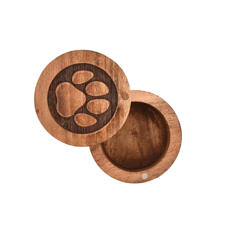 EDHAS Acacia Wood Decorative Urns Funeral Cremation Urn for Ashes