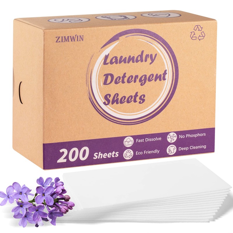 Laundry Detergent Sheets, 200 Sheets Lavender Laundry Soap Strips -