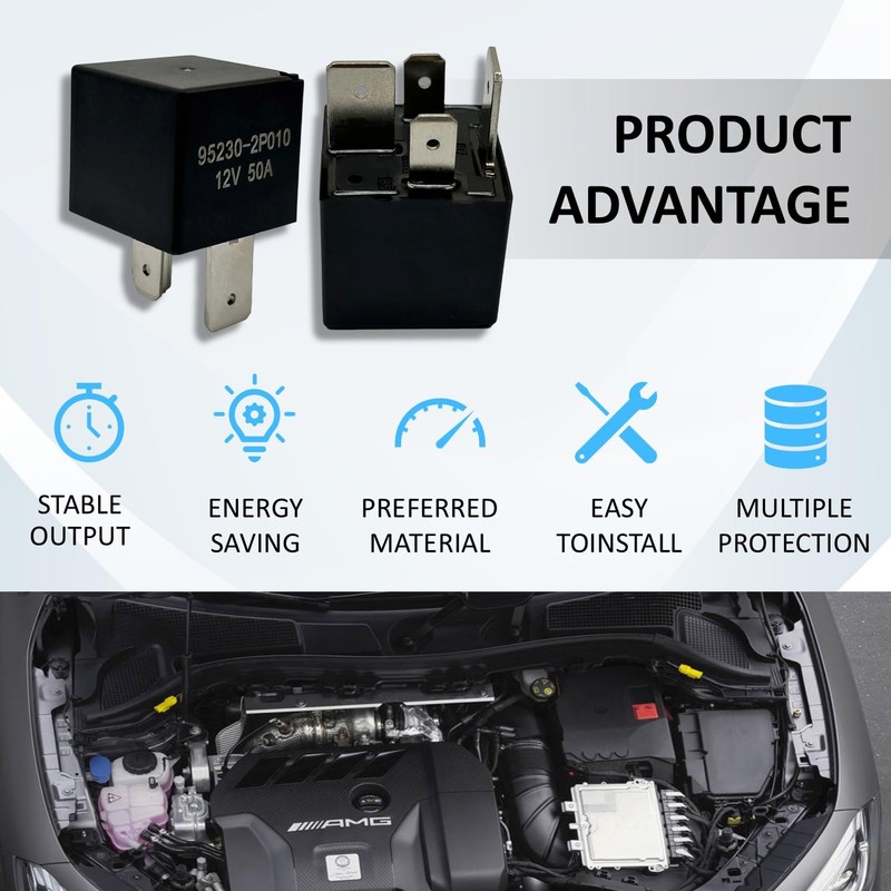 95230-2P010 12VDC 50A 4-Pin SPST Automotive Power Relay - High