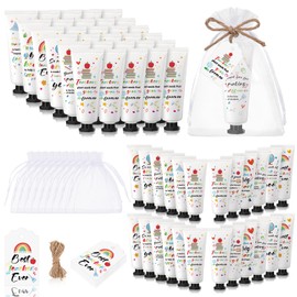 Dimsile 36 Set Back to School Teacher Appreciation Gifts Hand Cream Set Moisturizing Hand Lotion Thank You Teacher Gifts Travel Size with Cards Organza Bags for Dry Cracked Mother's Day