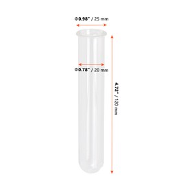 SINJEUN 30 PCS Plant Propagation Tubes, 20 ml Clear Plastic Test Tubes for Plants Flowers Home Office Decorations (4.7 inches Height)
