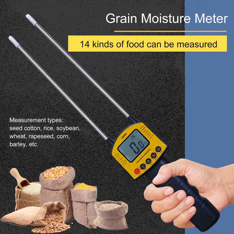 Grain Moisture Meter Automatic Voice Accurate Backlight Screen Digital Grain