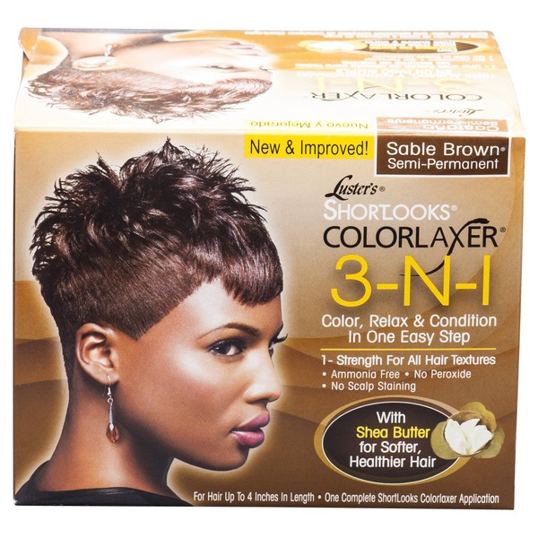 Luster's Shortlooks Color Relaxer 3-n-1 Brown, 1count
