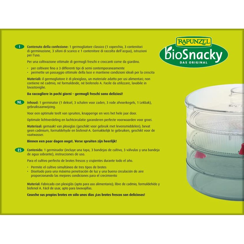 Rapunzel BioSnacky Original Germination Device (1 x 1 Piece)