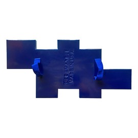 Random Stone Wall Stamp WSM 10513, 34" x 16" (Blue)