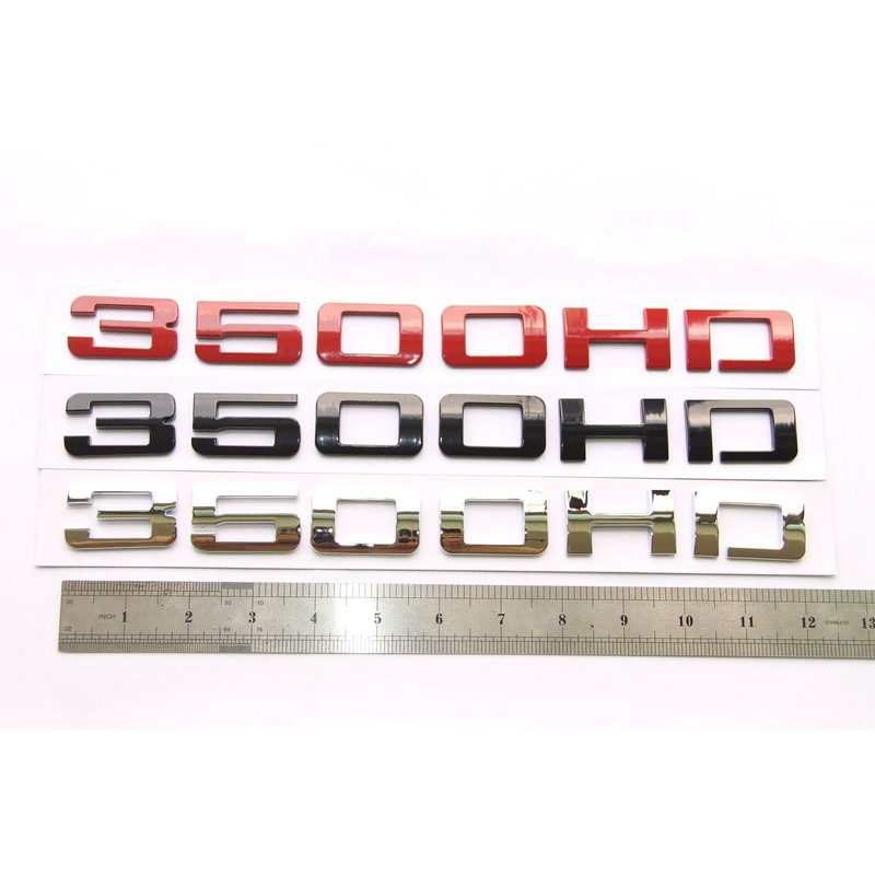 Yoaoo 2x OEM Genuine Black 3500HD 3500 HD Nameplates Emblems