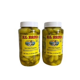 El Pato Hot Yellow Chili Peppers, 22oz, (Pack of 2)