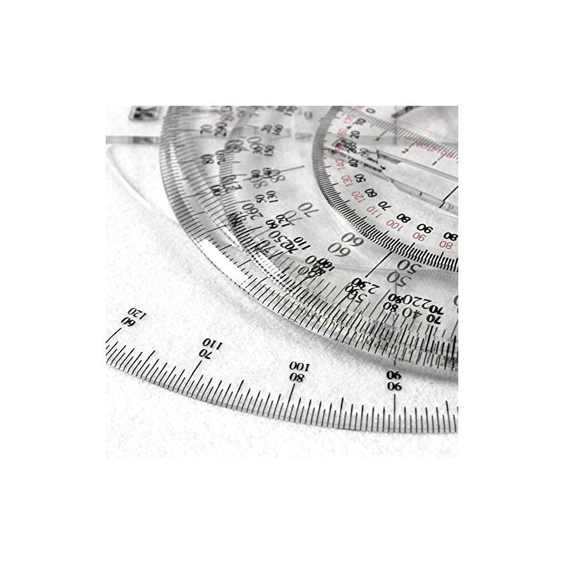 360 Degree Protractor Round Ruler Gauge Angular Drafting Tools Circle
