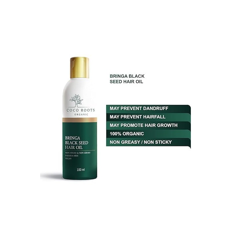 Generic Bringa Black Seed hair Oil made with Organic Coconut