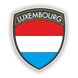 2 x 10cm/100mm Luxembourg Flag Design Vinyl Stickers Travel Luggage #10637
