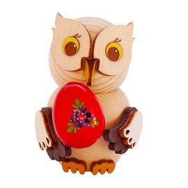Kuhnert Wooden Mini Owl with Easter Egg