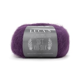 Soft Kid Mohair & Silk Yarn for Knitting & Crochet, 75% Mohair 25% Silk, 25g 210m Fluffy Soft Yarn