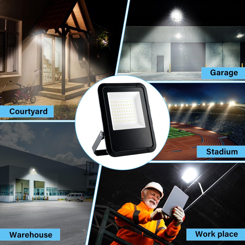 Simple Deluxe 2 Pack LED Flood Lights Outdoor, 70W 7000LM