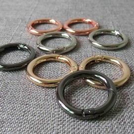 O-Ring Clips for Leather Craft - Keychain, Bag, Belt Buckle & Clasp BL02310 15mm Gold 100ea