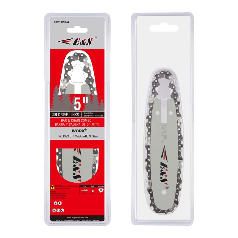 E & S 5 Inch Chainsaw Bar & Chain Combo