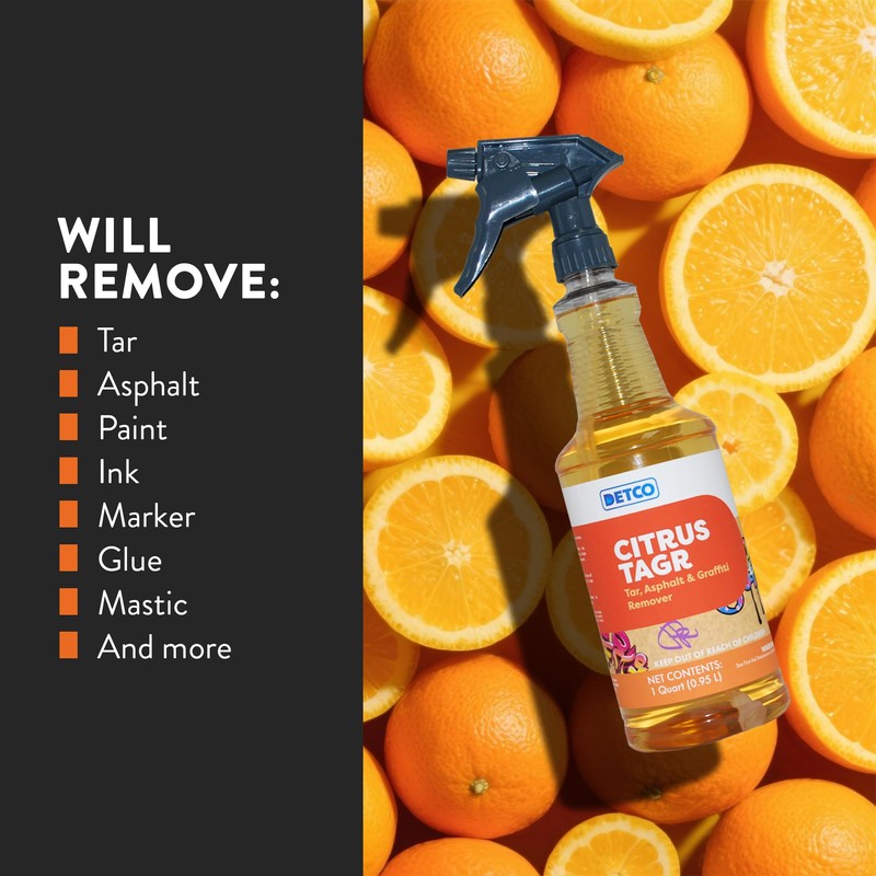 Detco -CITRUS TAGR (Tar,Asphalt, & Graffiti) REMOVER- D-Limonene Citrus Orange