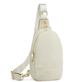 Kattee Sling Bag for Women, Leather Fanny Packs for Women, Small Crossbody Chest Bag with RFID Blocking