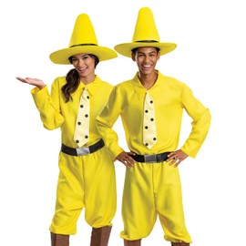 Disguise Curious George Person in The Yellow Hat Fancy Dress Costume for Adults Small/Medium