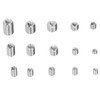 75Pcs Threaded Insert Kit Stainless Steel Silver M3 M4 M5