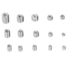 75Pcs Threaded Insert Kit Stainless Steel Silver M3 M4 M5 Internal Thread Nut Kit for Thread Repair and