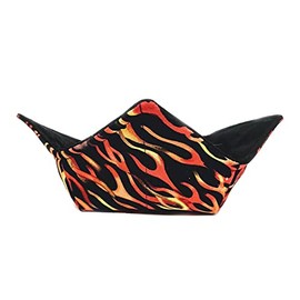 Microwave Safe Soup Bowl Cozy hot bowl holder in a flame fabric print, quilted bowl cozy multiple sizes