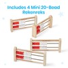 hand2mind 20-Bead Wooden Rekenrek Abacus, Colored Abacus for Kids Math,