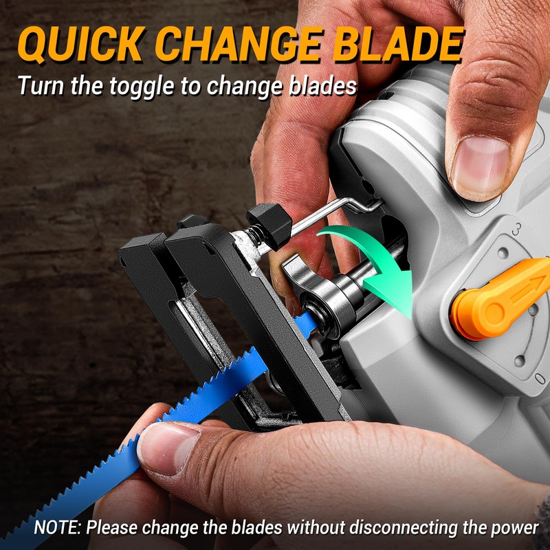 Jig Saw Cordless Electric Tool: DEKOPRO 20V Power Jigsaw with